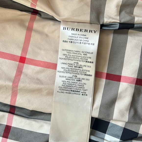 Burberry Brit Winter Navy Blue Puffer Coat With Gold Button - Picture 5 of 8